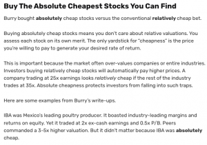 Absolute Cheapest Stocks